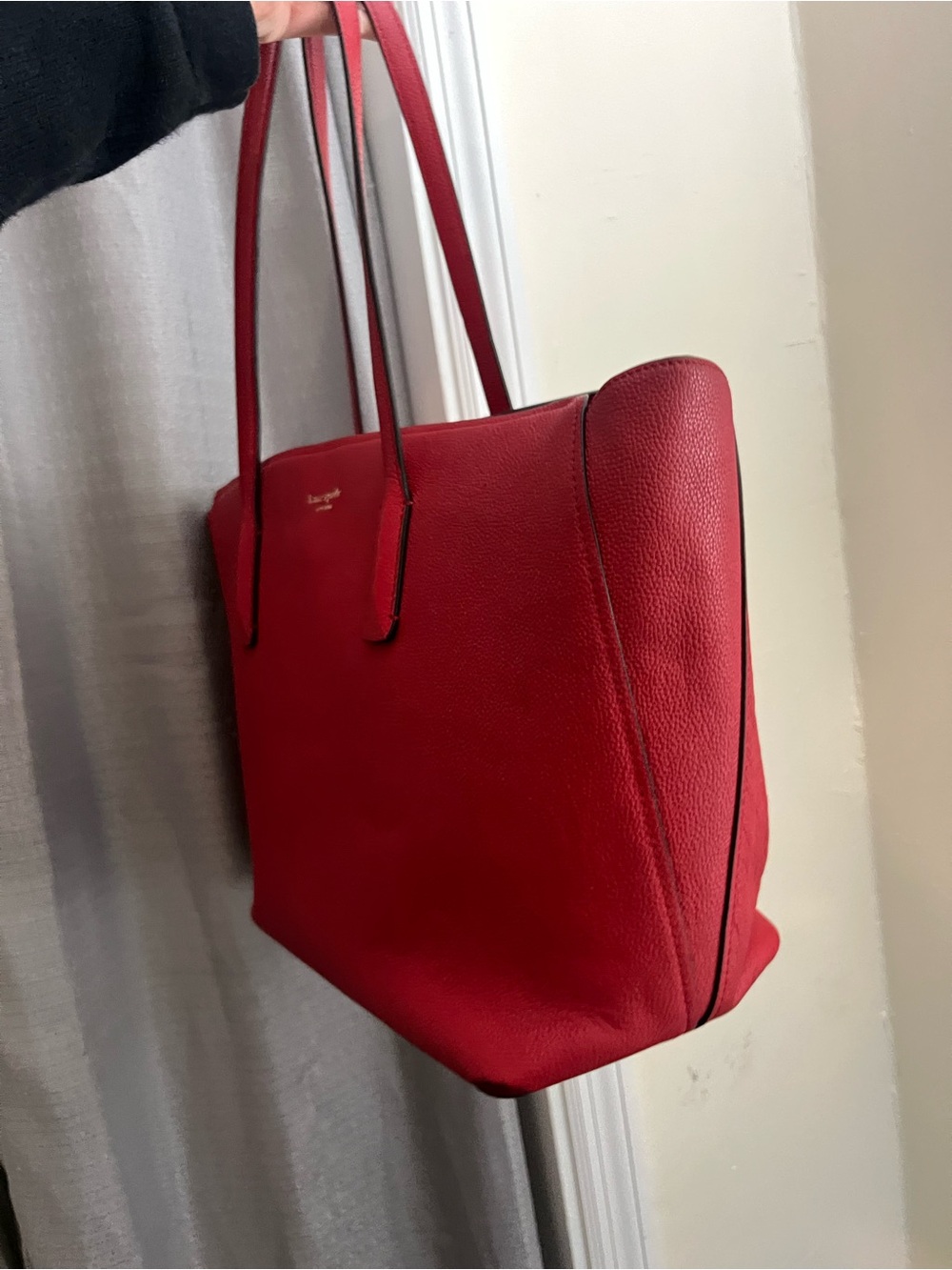 Kate Spade Red Pebbled Leather Tote - Picture 4 of 15